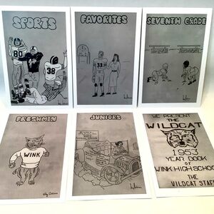Roy Orbison WINK High School Illustration Series FULLSET Postcard Gift Set 6 NEW